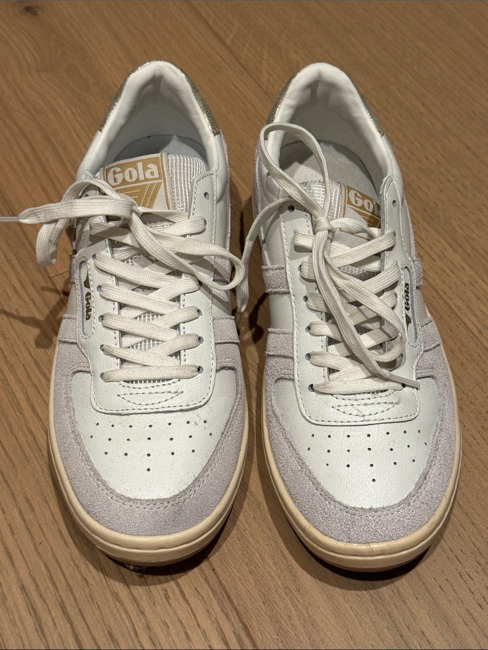 Gola Hawk Sneakers with Light Gray Suede Accents